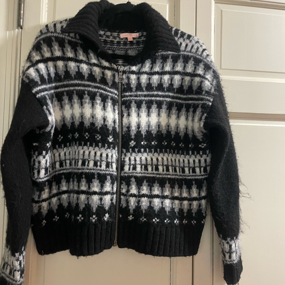 Lisa Todd Black and White Knit Sweater - Picture 2 of 6